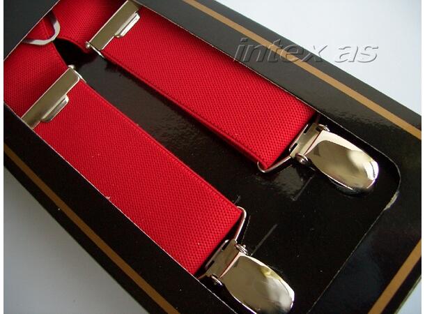 Herre seler 3,5cm rød 